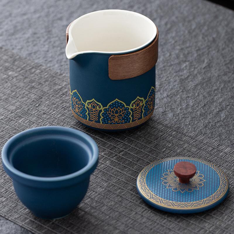 Chinese Tea Set Travel Tea Set Kung Fu Set,Teapot Set,Chinese Tea Sets, Travel Portable Bag, Outdoor,Hotel,Business