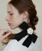 Merrymotive Black And White Flower Bow Hair Pin