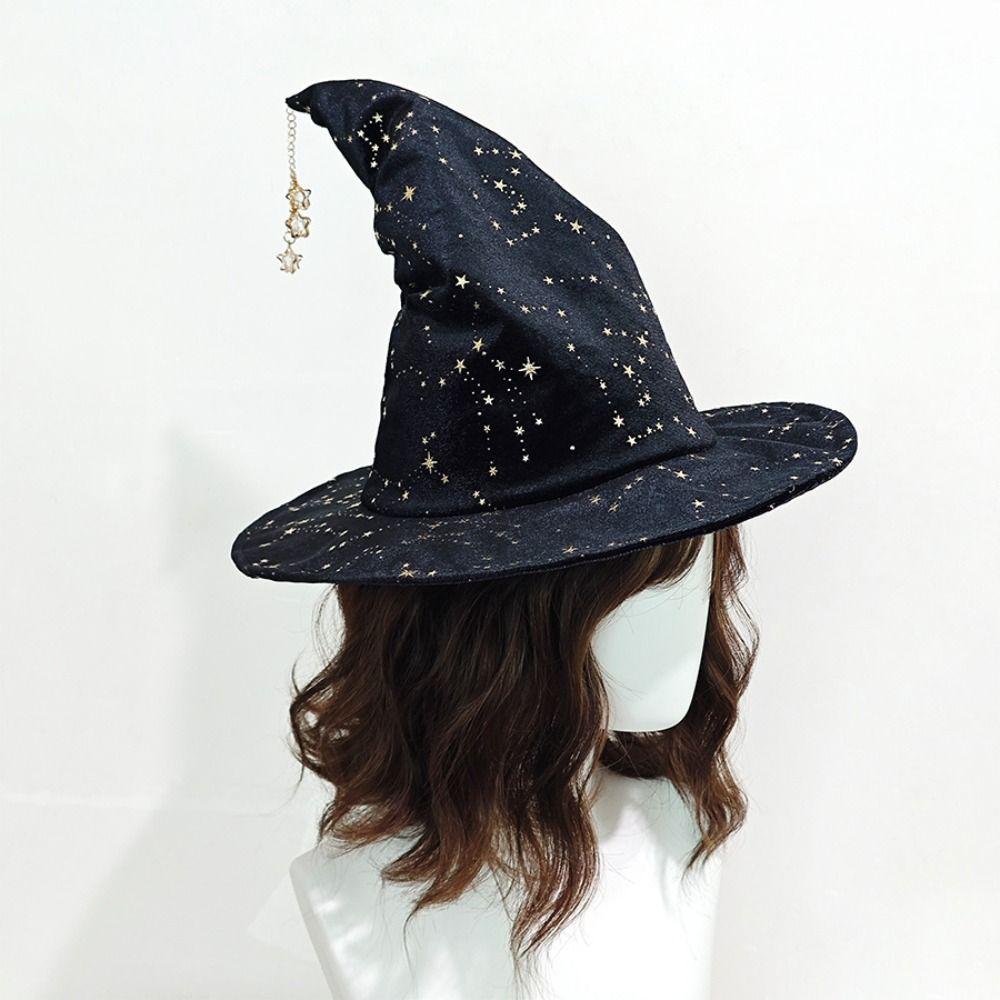 Lightweight Soft Fabric Witch Hat Ins Style Halloween Hat Cosplay Wizard Hat Halloween Party