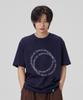 Astral Projection [Double Ring] Cotton Loose Fit Short Sleeve T-Shirt_Space Navy