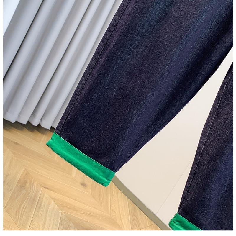 DIMANAF 2025 Plus Size Jeans Long Harem Pants Women Casual Basic Trousers 5XL High Waist Elastic