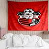 Soccer Team Crest Design Printed Printed Tapestry, for Bedroom,Livingroom, Dormitory, Large Wall Decor, Fabric Decor Fan Birthday Gifts