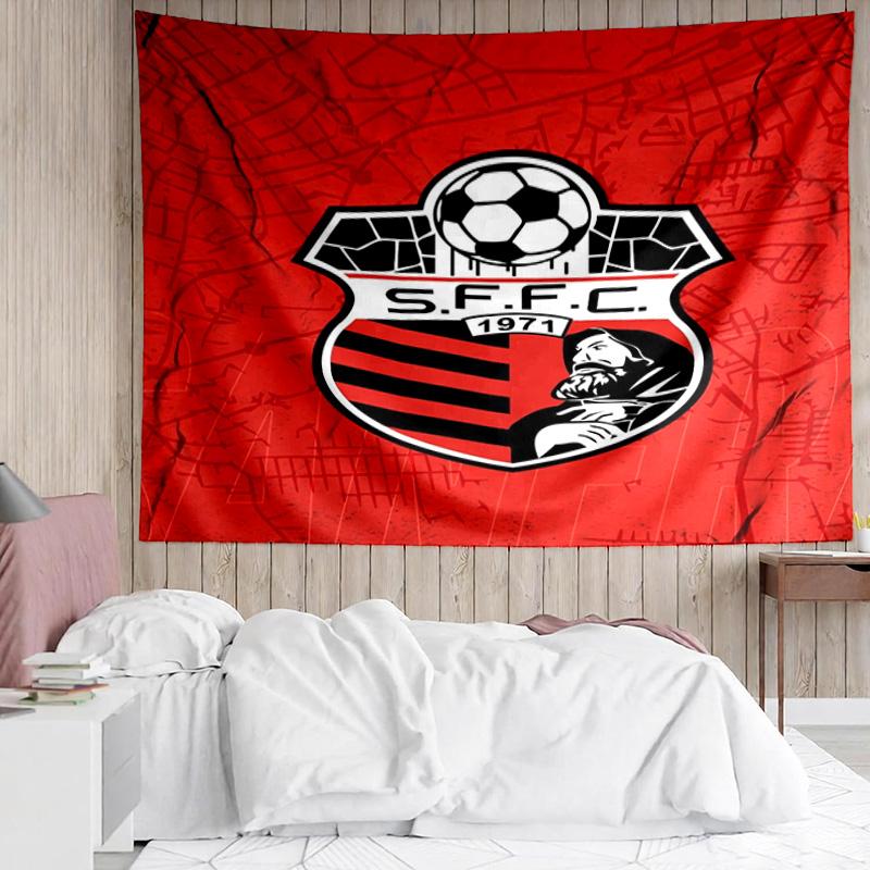 Soccer Team Crest Design Printed Printed Tapestry, for Bedroom,Livingroom, Dormitory, Large Wall Decor, Fabric Decor Fan Birthday Gifts