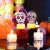 Halloween Flameless Tea Light Decorations, Halloween Spooky Electric Candles for Home Party Decorations - Ideal Halloween Gifts