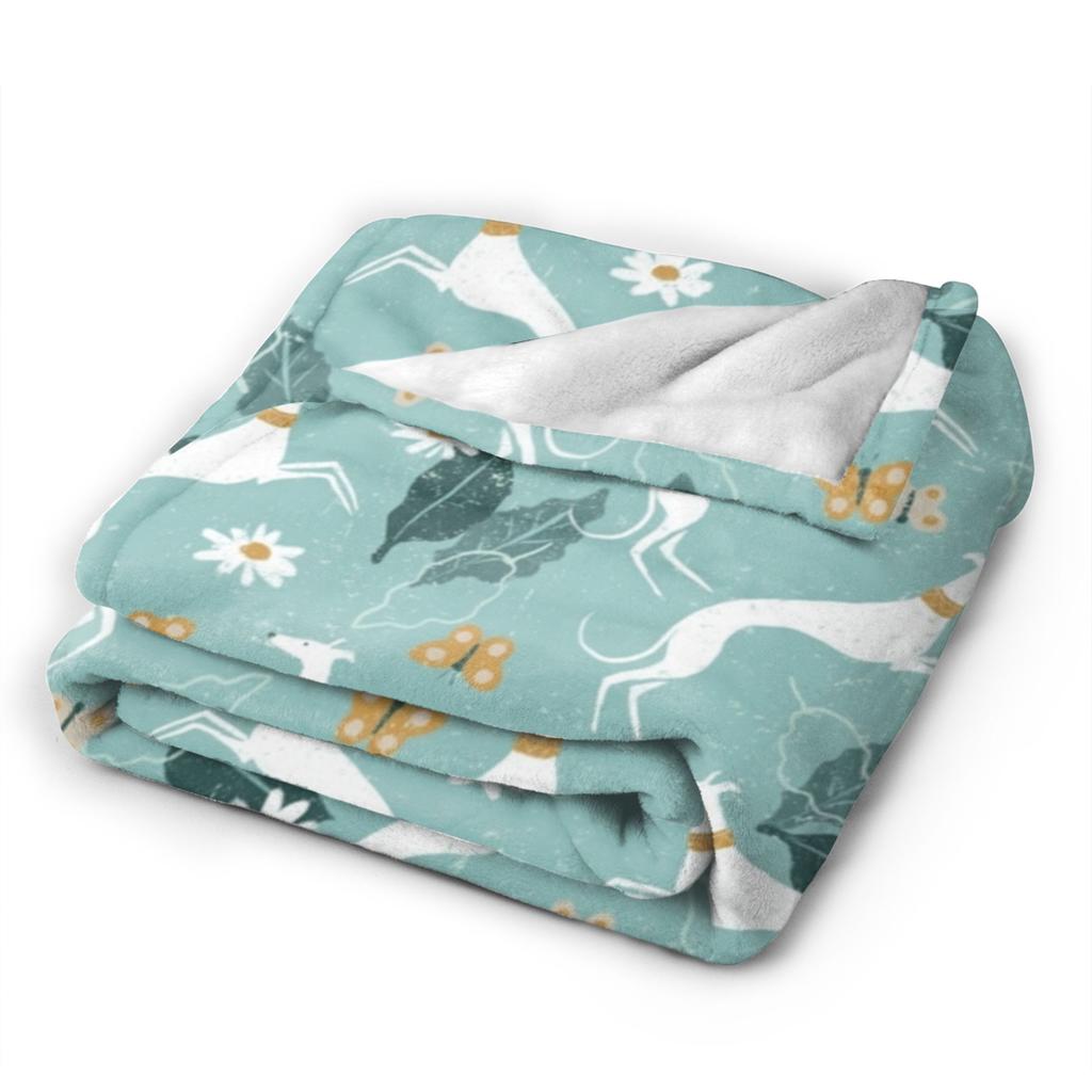 Greyhound Flannel Blankets Whippet Lurcher Dog Galgo Funny Throw Blanket for Home Hotel Sofa 200x150cm Bedspread,