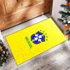 Brazil national football team Printed Flannel Area Rug Non Slip Soft Polyester Floor Carpet Indoor Decor Mat for Bedroom Living Room Sofa
