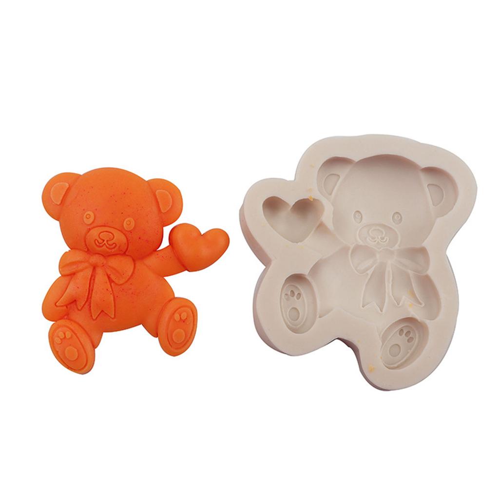 Bear Candy Silicone-Mold Cake Chocolate Love Fondant Mold Cake Decorating Tool Chocolate Gumpaste Baking Mold DIY Craft
