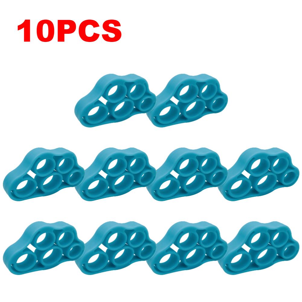 10-40PCS Silicone Finger Gripper 5 Fingers Strengthener Trainer Elastic Wrist Stretcher Finger Expander For Fitness Training New