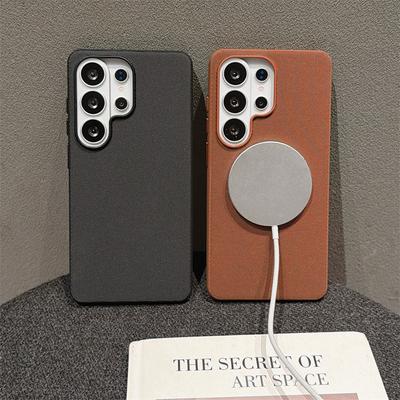Simple Matte Tech Cloth Fabric Wireless Charging Magnetic For Magsafe Case For Samsung Galaxy S26 S25 S24 Ultra Shockproof Cover