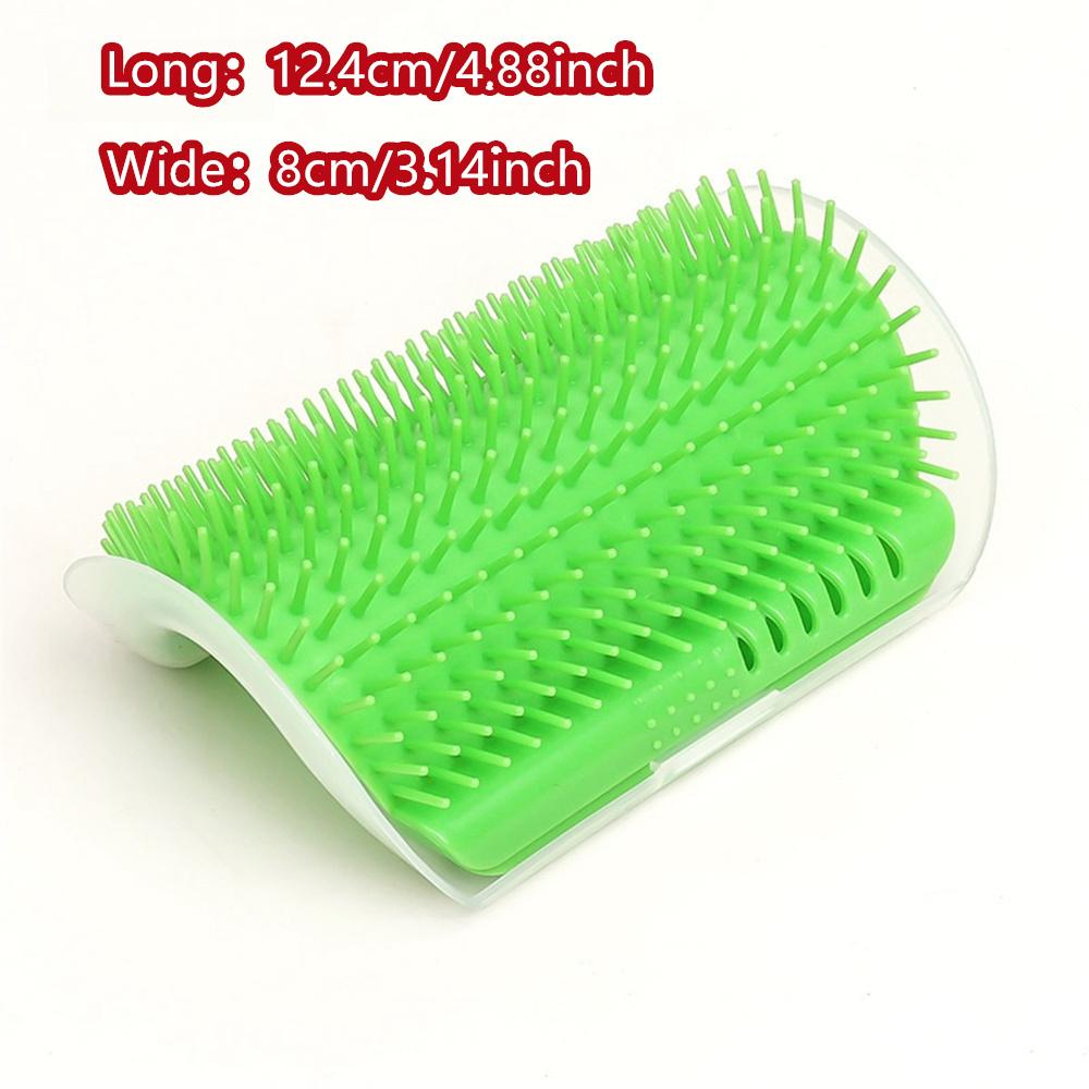 1PC Cat Self Groomer Wall Corner Massage Comb Grooming Brush Soft Rubber Bristles Kitten Massager Tool Fit Flat Corner Hand Hold