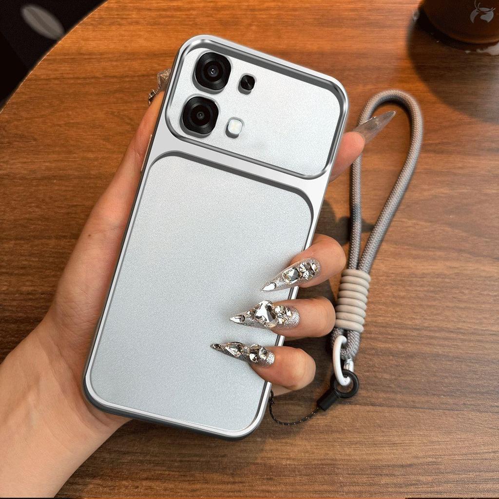 Luxury Big Window Phone Case with Lanyard for OPPO A6 Pro 4G/5G Premium Textured Casing
