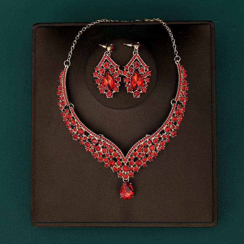 Set di Collana e Orecchini alla Moda in Stile Coreano: Accessori Perfetti per Matrimonio Sposa