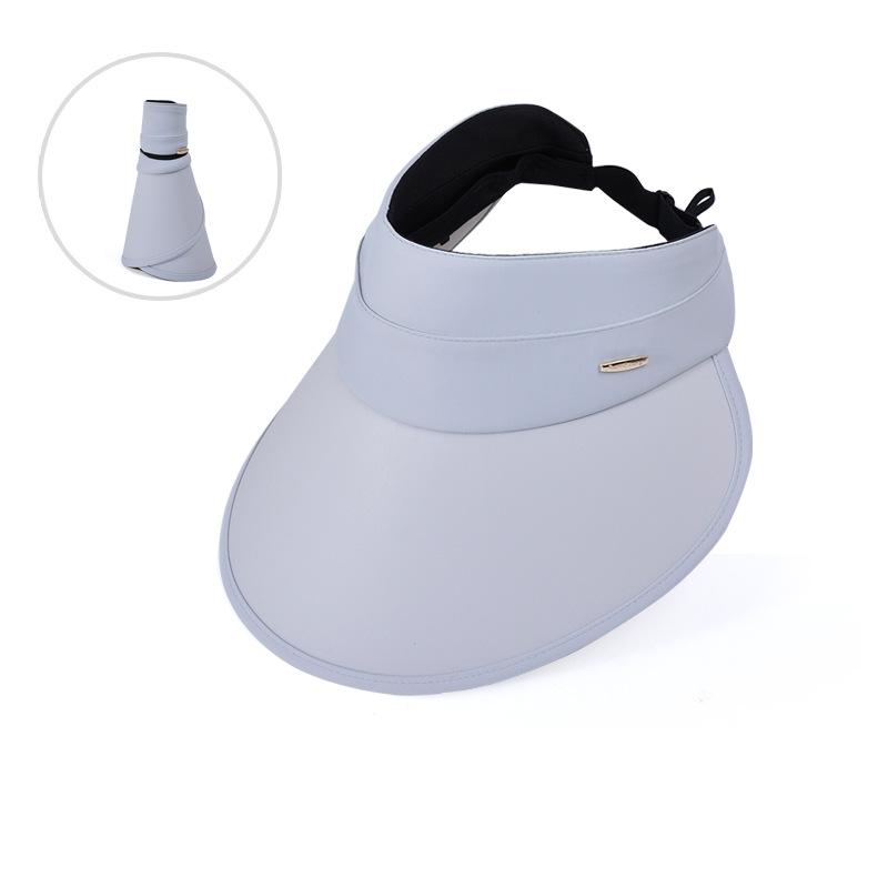 Summer vinyl large brim sunshade sunscreen hat children's outdoor fashion versatile Korean version foldable empty top sun hat