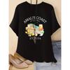 Summer Outfits Coastal Aesthetic Scenery T-Shirt Lemons Spritz Vacation Print Short Sleeve Loose-Fit Top