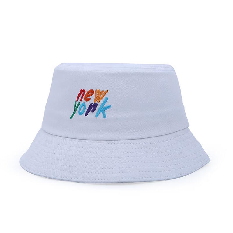ZHENYUEQI NEW YORK Embroidered Cotton Bucket Hat