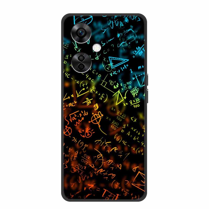 For OnePlus Nord CE 3 Lite 5G Cases Black Silicone Soft Cute Cat Rose Case For OnePlus Nord CE 3 5G Heart Lion Luxury TPU Cases