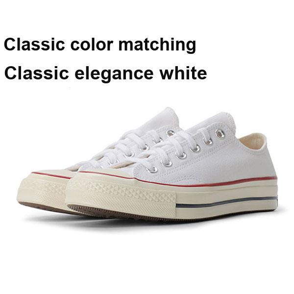 Converse 1970s Chuck Low Top All Star Series Vulcanized Shoes Unisex Sneakers White A162065C