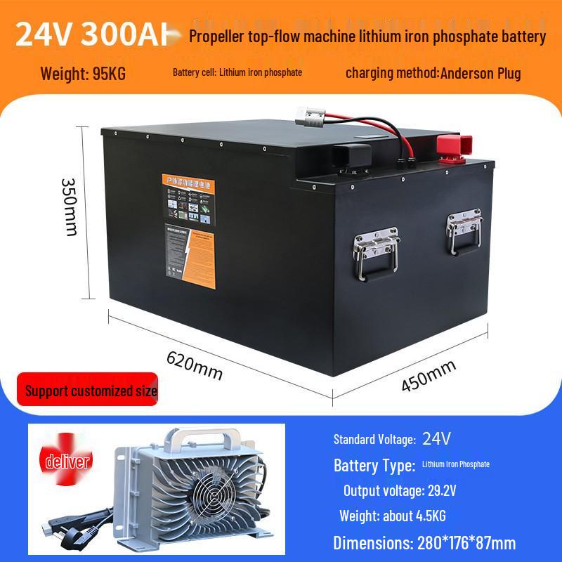 12V High-Power Long-Lasting Lithium Iron Phosphate Battery for 24V Outboard Motor and 48V Electric Net Hauler