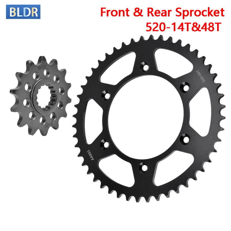 520 14T 48T Front Rear Sprocket for Husqvarna 350 FX 501 FE for K*TM 200 250 500 525 EXC Enduro 200 XC-W 300 XC MX 450 SMR SX