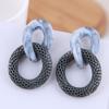Gray Color Vintage Dangle Earrings for Women Gradient Resin Acrylic Statement Drop Earrings European&American Ear Accessories