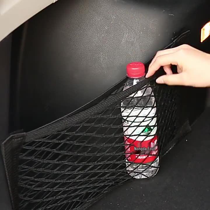 Clearance Car Velcro Mesh Bag Trunk Organizer & Fire Extinguisher Holder