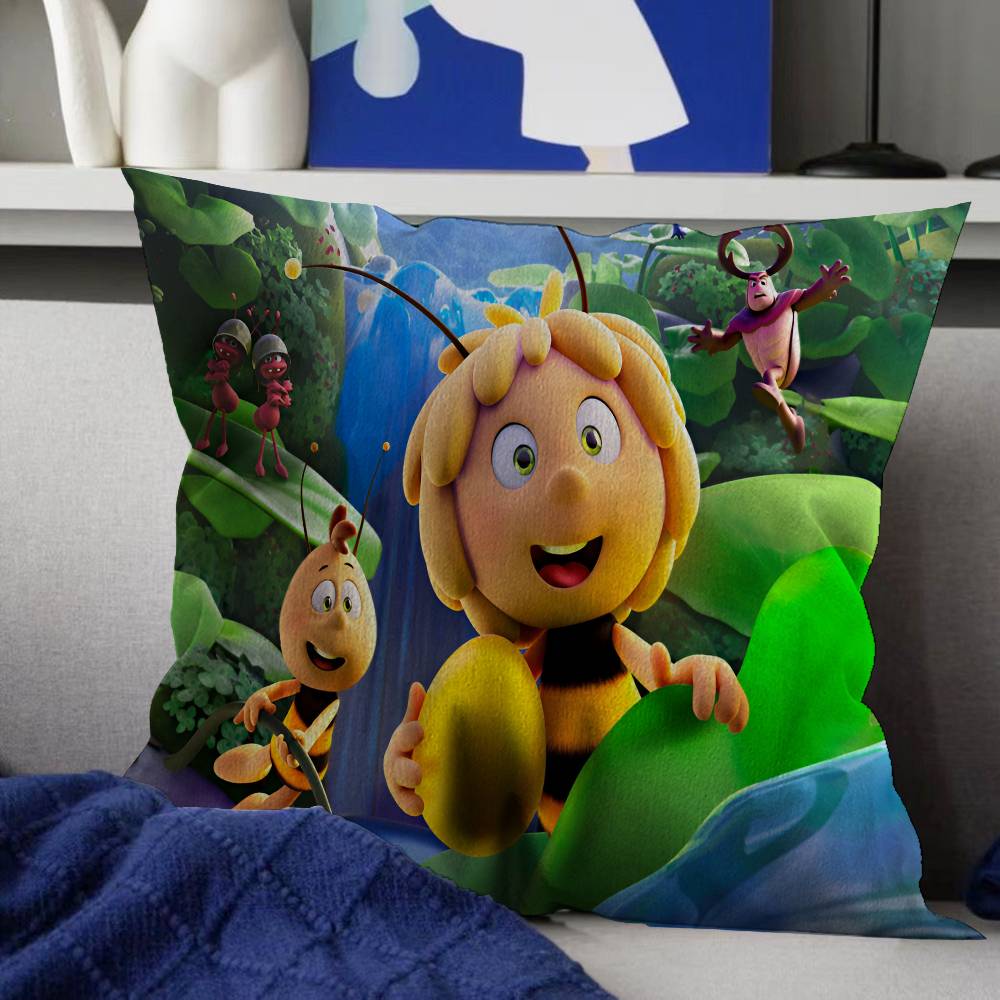 Bee M-Maya Pillow Gift Home Office Decoration Bedroom Sofa Car Cushion Cover Case 45X45