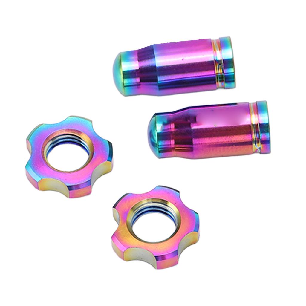   7pcs   Alloy     Valve   Strong Hardness Bike Tire Valve Cover Nut Set