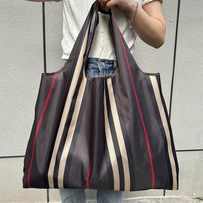 Große Größe Dickes Nylon Große Tragetasche ECO Wiederverwendbar Polyester Tragbar Schulter Damenhandtaschen Faltbare Tasche Einkaufstasche Faltbar