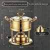 304 Stainless Steel Single-Person Hot Pot with Inflatable Gas Stove for Home, Commercial, and Camping Use