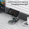 4 in 1 Foldable Magnetic 15W Wireless Charger Station with LED Ambient Light for iPhone 15 14 13 Pro/Max/Plus and Apple Watch