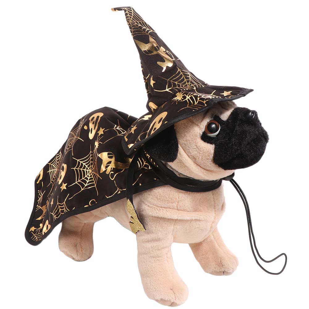 Adjustable Pet Halloween Costumes Cape Bat Halloween Pet Apparel Halloween Dog Cloak Hat  Dogs