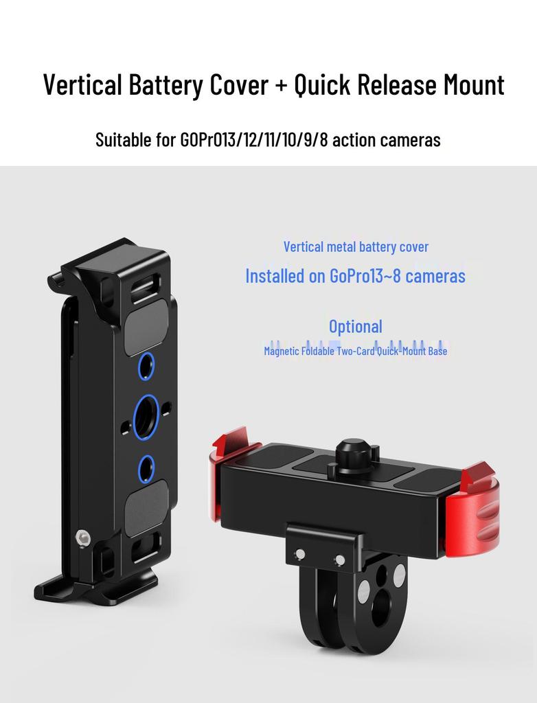 Magnetic Quick Release Battery Cover for GoPro 9-13 Replacement