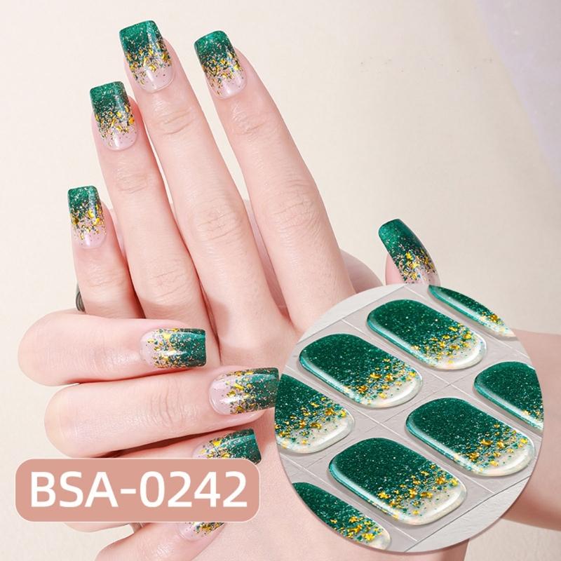 Easy Application Gel Nail Wraps Full Cover Manicure No Nail Lamp Needed Home Manicure Essential for Home Use