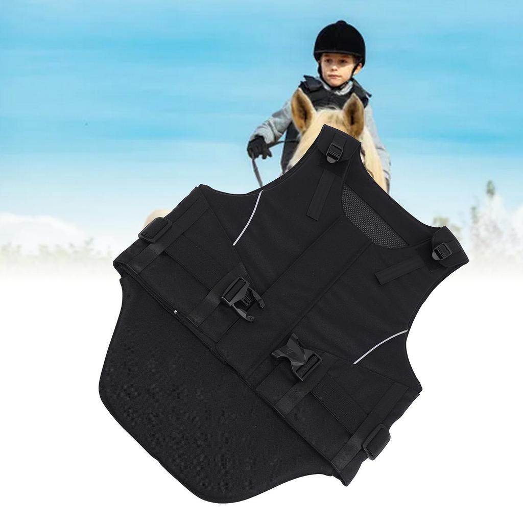 Equestrian Vest Safety EVA Shock Absorbing Foam Padded Horse Riding Protective Vest for Equestrian Equipment M for Height 1.6m/5.2ft