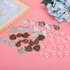 48pcs Metal Round DropShaped Pendant Base Tray Glass Domes Jewelry DIY Tool Accessory