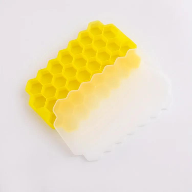 1/2/3/5Pcs Large Capacity Ice Tray Silicone Molds Honeycomb Ice Cube Molds For Chilled Drinks Whiskey Cocktails Food