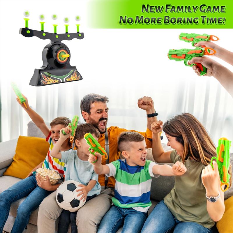 Luminous Electric Suspended Target Children's Shooting Competition Soft Elastic Sponge Toy Gun Set Outdoor Sports Toy Gift
