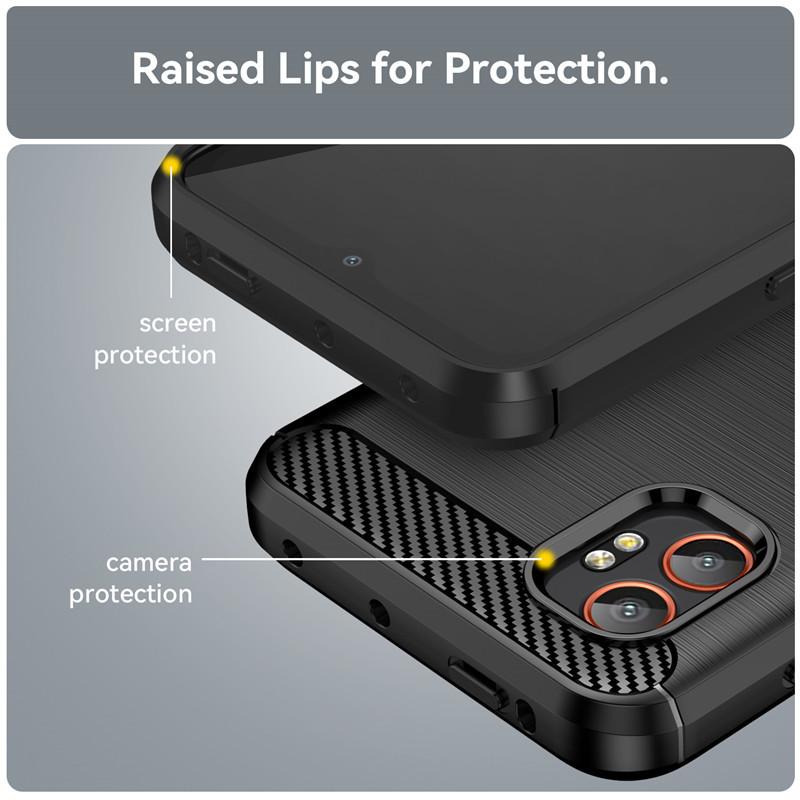 For Samsung Galaxy Xcover7 Pro Case For Samsung Galaxy Xcover6 Xcover7 Pro Carbon Fiber Shockproof Silicone Bumper