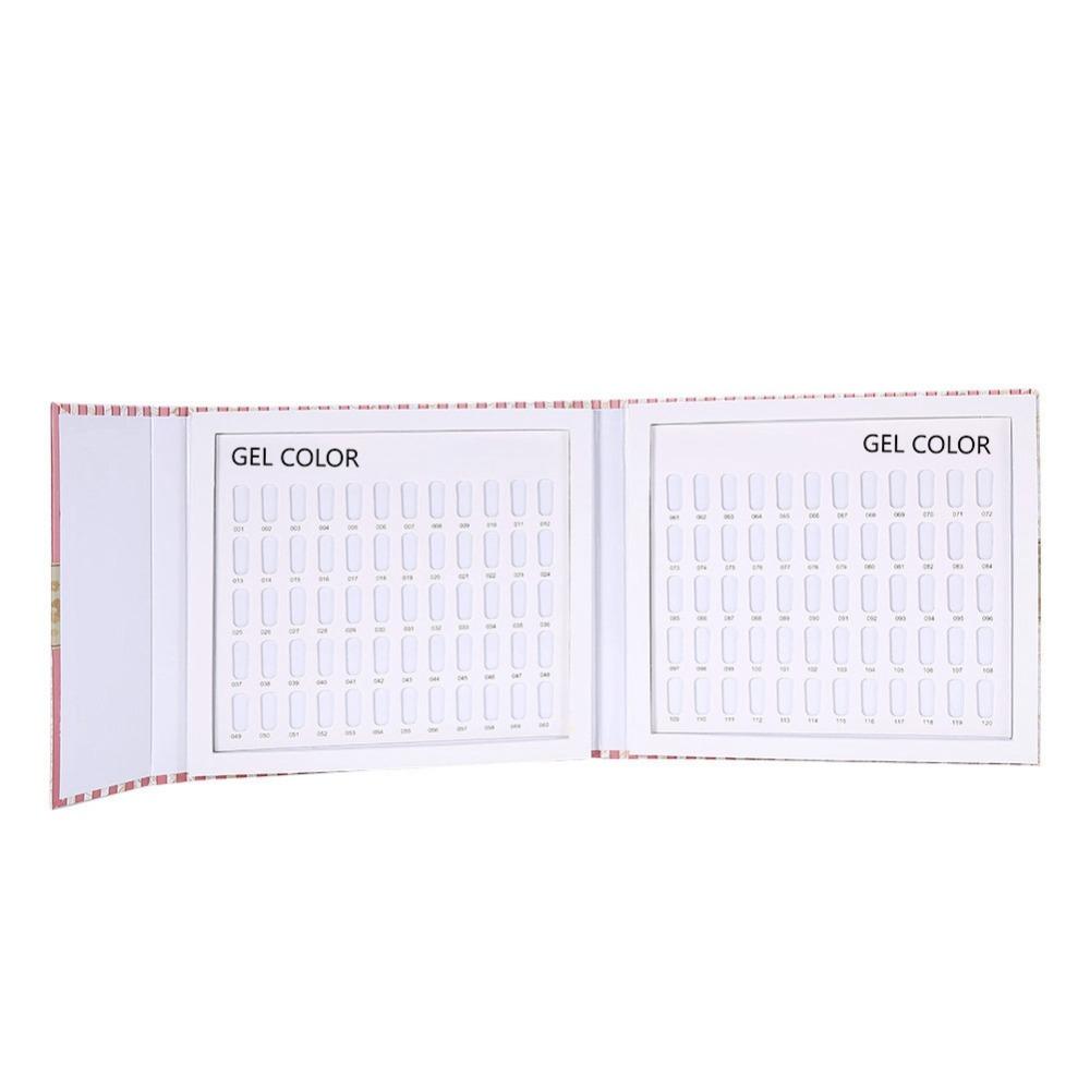 Livro de Exibição de Cores de Esmalte de Alta Qualidade 120 Cores Placa de Exibição de Esmalte Amostras de Cor
