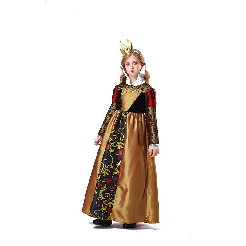 Cosplay Halloween Kids Game Uniform Cosplay Princess of Hearts Dress Party Costume
