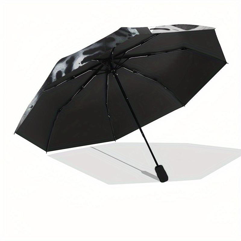 "Yin Yang Tiger Wall Art: Unique Home Decor"Umbrella, Portable 3-Fold Compact Umbrella for Men & Women ES18
