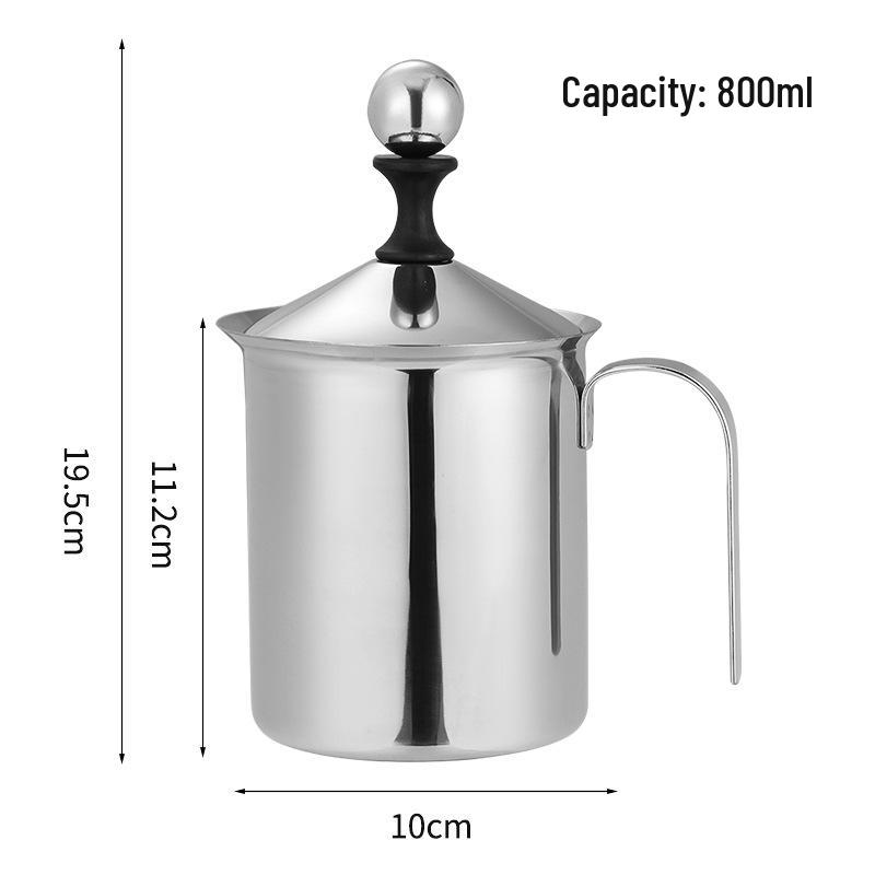 

Двухслойный питчер для вспенивания молока из нержавеющей стали - Латте и Кофейный стакан для вспенивания
