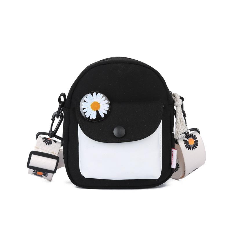 

Модная холщовая симпатичная сумка через плечо чёрный