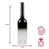 10x FENICE Glass Bottles 700 ml BLACK ELEGANT OMBRE for Alcohol Gift