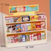 Simulation Mini Miniature Food Play Supermarket Rack Snack Shelf Scene Doll House Model Small Ornament Play House Toy
