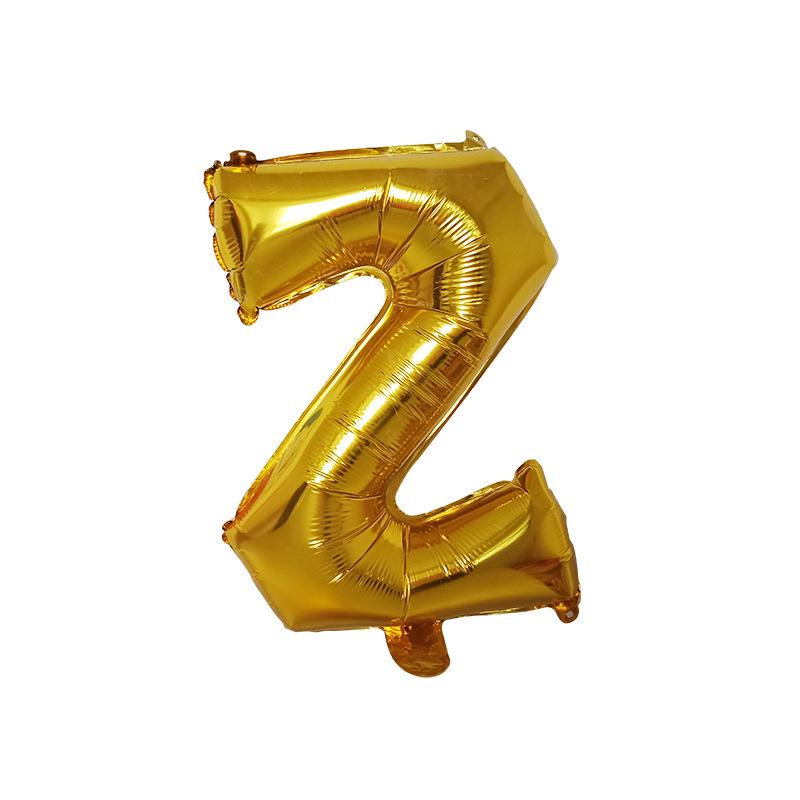 50pcs Letter Balloon Aluminum Foil 50 Cm Bright Gold Silver Aluminum Film Letter Balloon