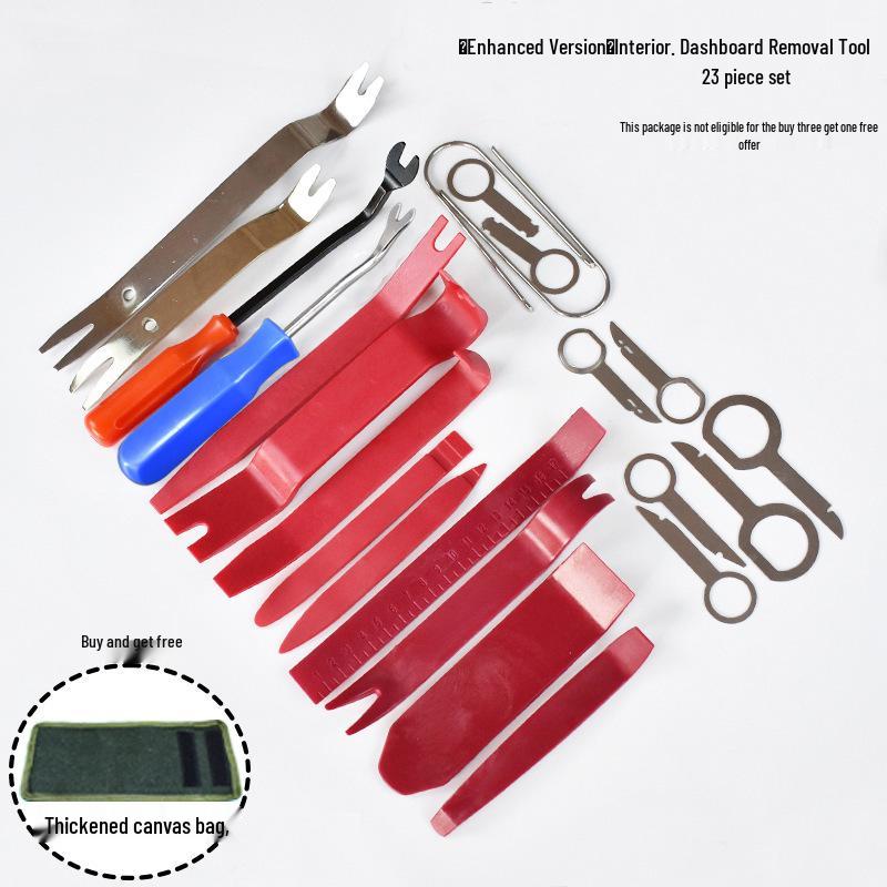 Nerezová sada páčidel a nástrojů pro demontáž čalounění interiéru automobilu