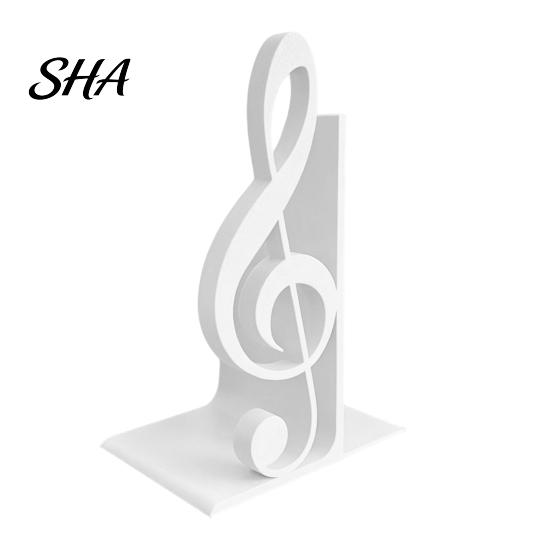 Treble Clef Table Ornament 3D Printed Music Note Bookend, Decorative Shelf Organizer, Modern Desk Decor for Home Creative Accessory Office Study,