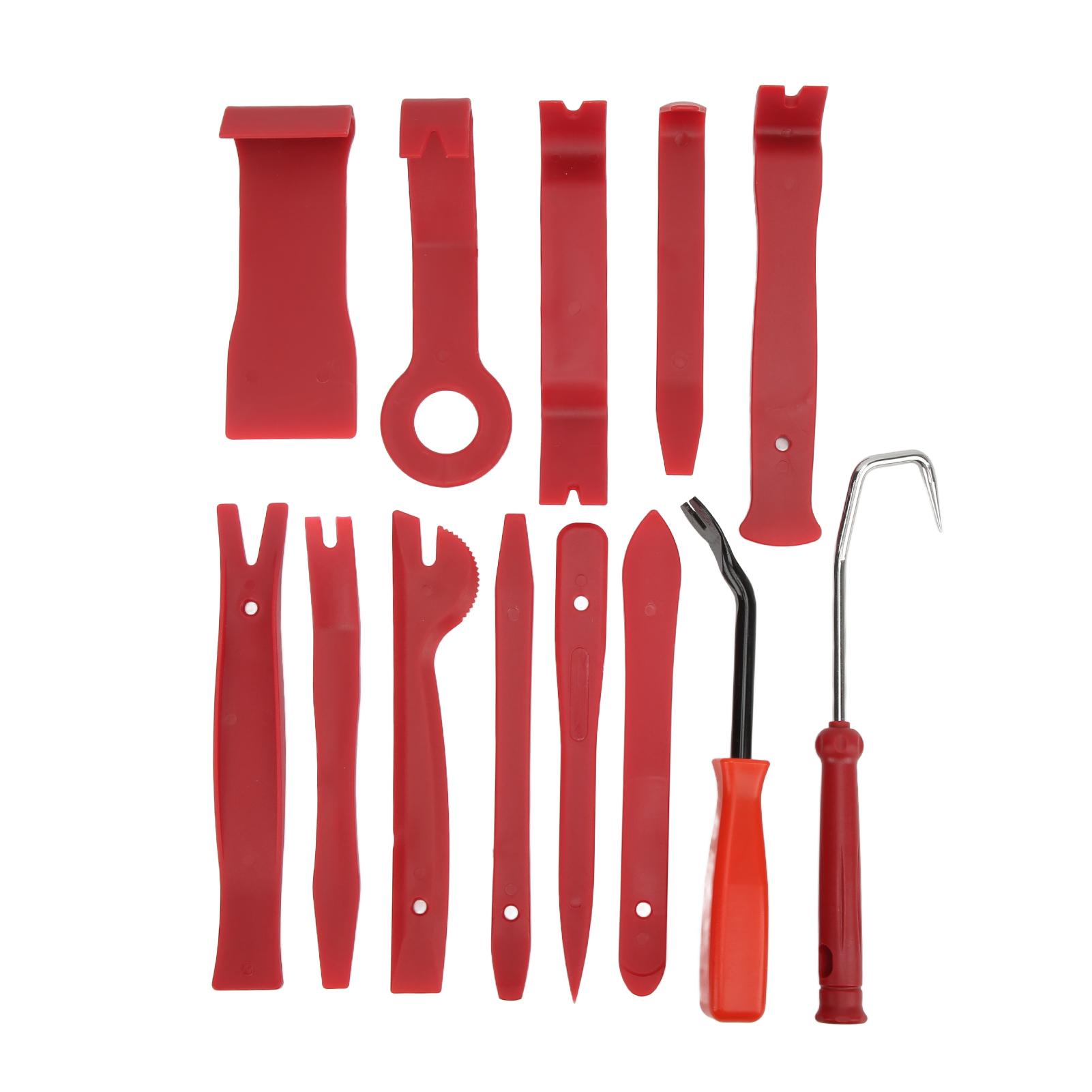 

13pcs set Car Auto Trim Removal Tool Kit Red with 5in Screw Driver Oil Seal Fastener Remover Oxford Bag