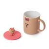 LINE FRIENDS Chocolate Basic Mug Cup Cover Set 330 Ml